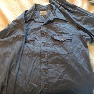 Thrifted blue jean jacket